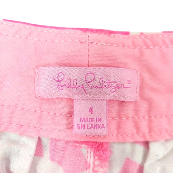 Lilly Pulitzer Pink & White Buttercup Scallop Shorts - Picture 5 of 10